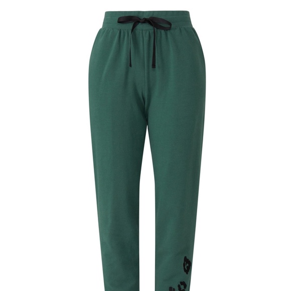 Bedhead Pajamas, Emerald Leopard Sweatpants, XS - Picture 4 of 11